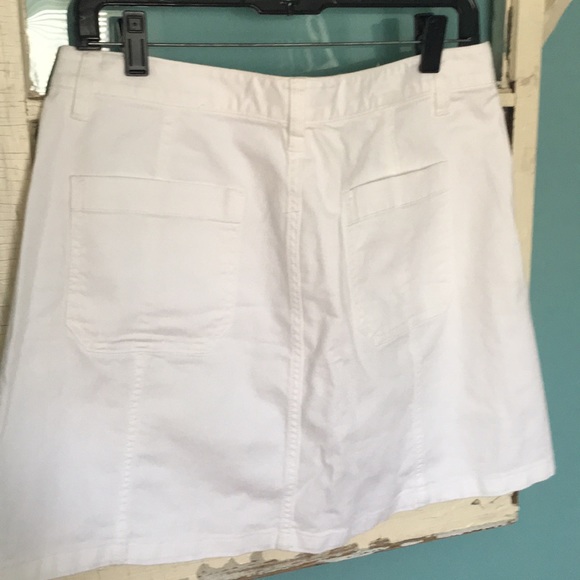 Ann Taylor Loft white denim skirt 8 - Picture 4 of 4